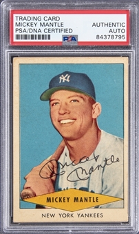 1954 Red Heart Dog Food Mickey Mantle Signed Card – PSA/DNA Authentic